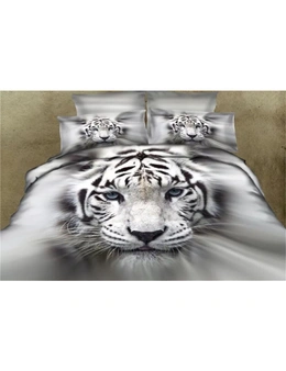 Dreamfields White Tiger Design Quilt Cover Set