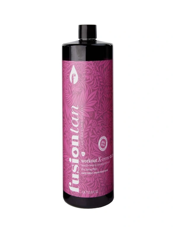 Fusion Tan Ultra Dark Workout X-treme GLO++ 20% Pro Spray Tan Mist, hi-res image number null