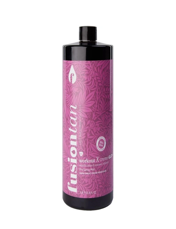 Fusion Tan Ultra Dark Workout X-treme GLO++ 18% Pro Spray Tan Mist, hi-res image number null