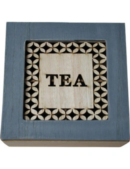 Tea Box Stamp Blue Square