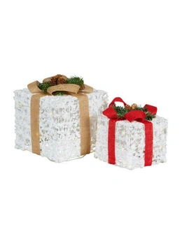 White Light Christmas Gift Boxers, Set of 2