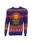 Black Panther Purple and Orange Ugly Christmas Sweater, hi-res