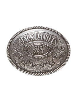Jack Daniels Silver Oval Belt Buckle