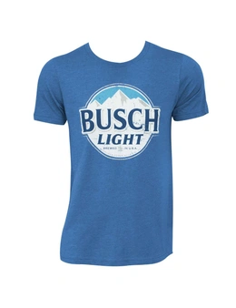 Busch Light Heather Blue Round Logo Tee Shirt