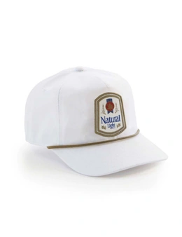 Natty Light Rowdy Gentleman Vintage Logo White Snapback Hat