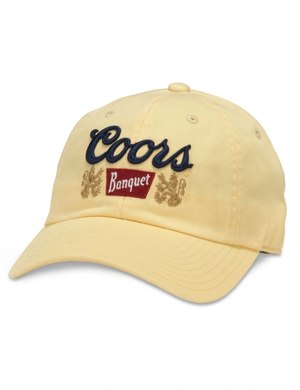 Coors Banquet Beer Faded Vintage Yellow Hat, hi-res image number null