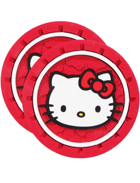 Hello Kitty Face Car Cup Holder Coaster 2-Pack, hi-res image number null