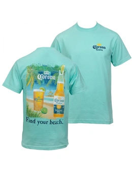 Corona Extra Find Your Beach Back Print T-Shirt