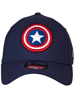 Captain America Shield Symbol Color Block New Era 39Thirty Fitted Hat