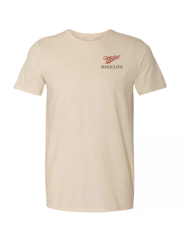Miller High Life Champagne of Beers Front and Back Print T-Shirt, hi-res image number null