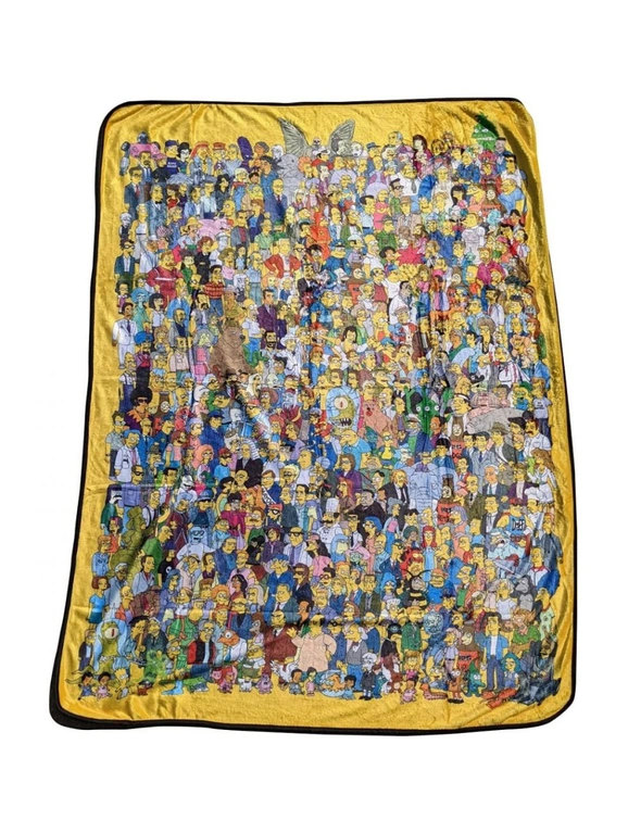 The Simpsons TV Show Characters Lineup Fleece Throw Blanket, hi-res image number null