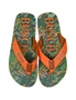 Busch Hunter Orange Text Logo Tree Camo Men's Flip Flop Sandals, hi-res