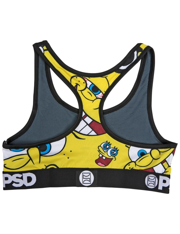 SpongeBob SquarePants Faces Microfiber Blend PSD Sports Bra, hi-res image number null
