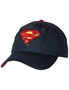 Superman Classic Symbol Dark Navy Curved Brim Adjustable Dad Hat, hi-res