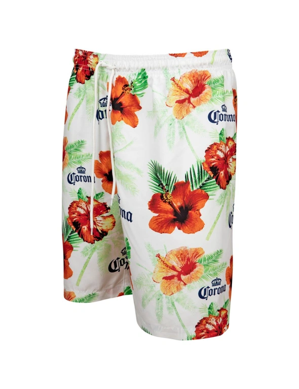 Corona Extra Floral Beach Board Shorts, hi-res image number null