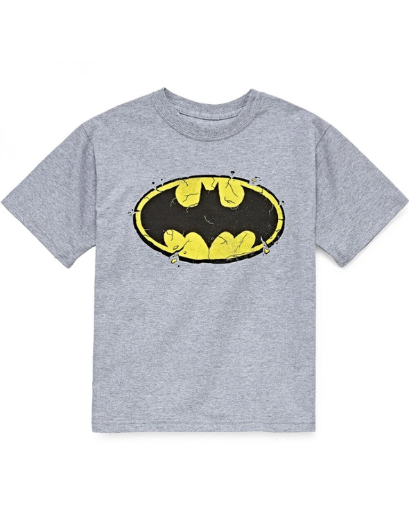 Batman Symbol Kids Grey T-Shirt, hi-res image number null
