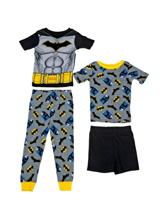 Batman 4-Piece Youth Shirt Pants Shorts and Shirt Set, hi-res image number null