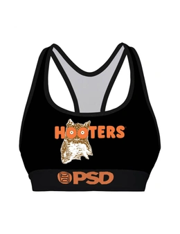 Hooters Restaurant Uniform Black Microfiber Blend PSD Sports Bra