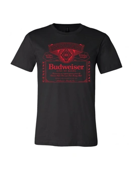 Budweiser King of Beers Red Label Black T-Shirt