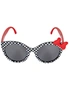 Disney Minnie Mouse Dark Polka Dot Print Adult Sunglasses with Bow, hi-res
