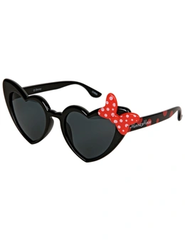 Disney Minnie Mouse Heart Shaped Polka Dot Print Sunglasses with Bow