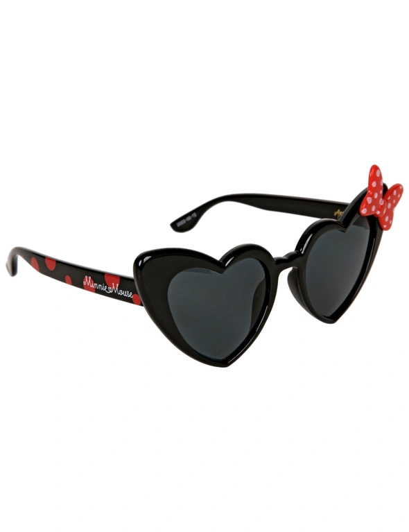Disney Minnie Mouse Heart Shaped Polka Dot Print Sunglasses with Bow, hi-res image number null