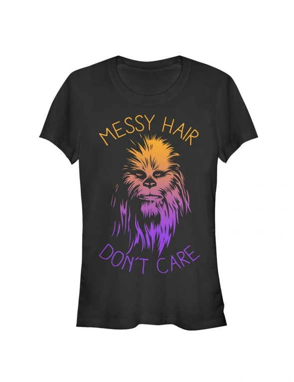 Star Wars Chewbacca Messy Hair Don't Care Juniors T-Shirt, hi-res image number null