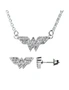DC Comics Wonder Woman Symbol Studded Steel Necklace and Earring Set, hi-res
