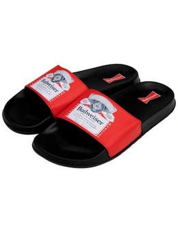 Budweiser Logo Label Soccer Slides Adult Sandals