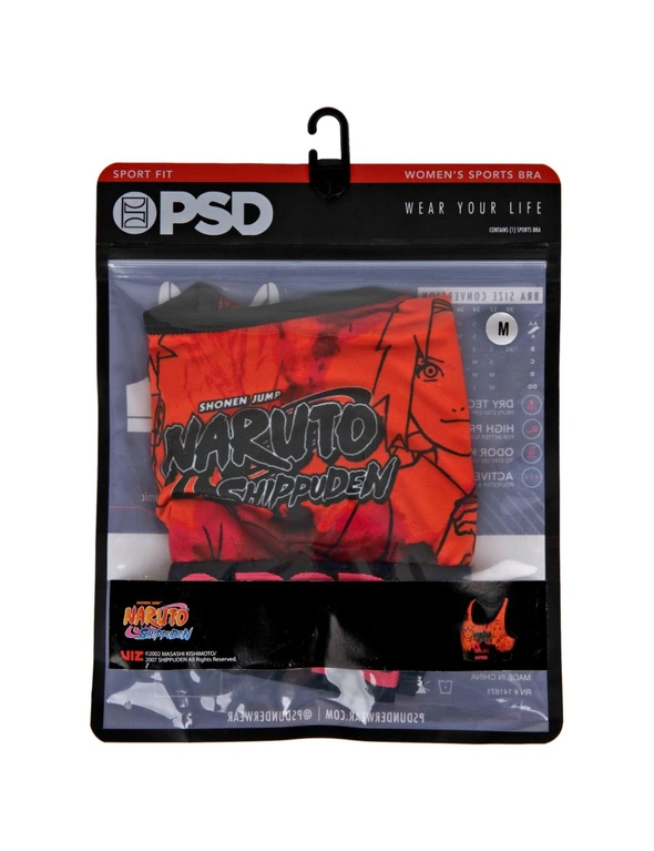 Naruto Sketch Tie-Dye PSD Sports Bra, hi-res image number null