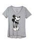 Disney Mickey Mouse Pencil Sketch Juniors V-Neck T-Shirt, hi-res