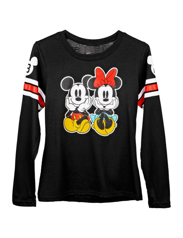 Disney Mickey Mouse Pencil Sketch Juniors V-Neck T-Shirt, hi-res image number null
