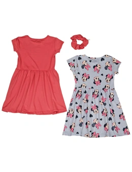 Disney Minnie Mouse Sweet Hearts 2-Piece Youth Dress Set with Scrunchie