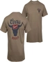 Coors Banquet Rodeo Logo Distressed Front and Back Tan T-Shirt, hi-res
