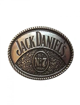 Jack Daniels No. 7 Metallic Oval Belt Buckle