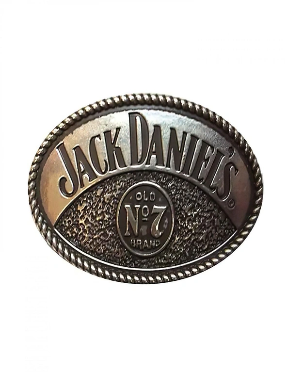 Jack Daniels No. 7 Metallic Oval Belt Buckle, hi-res image number null