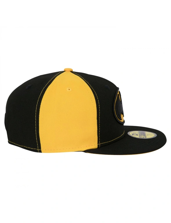 Batman Logo Black & Yellow Panels New Era 59Fifty Fitted Hat, hi-res image number null