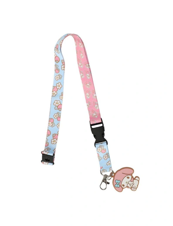 My Melody Sanrio Floral Lanyard w/ Rubber Charm, hi-res image number null