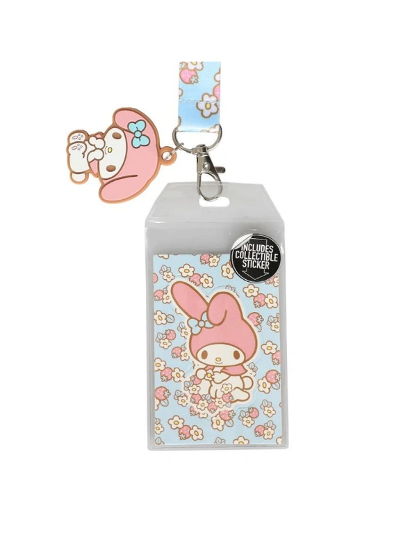 My Melody Sanrio Floral Lanyard w/ Rubber Charm, hi-res image number null