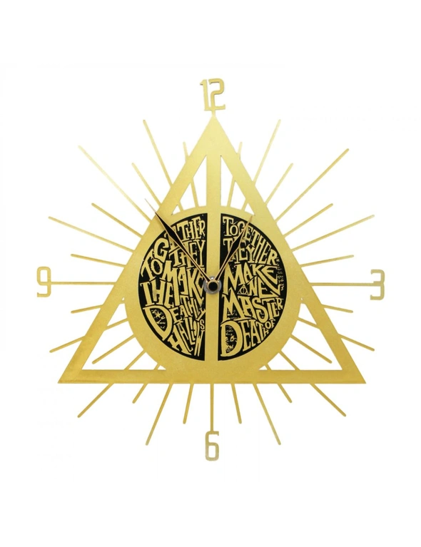 Harry Potter The Deathly Hallows Symbol Laser Cut Out Wall Clock, hi-res image number null