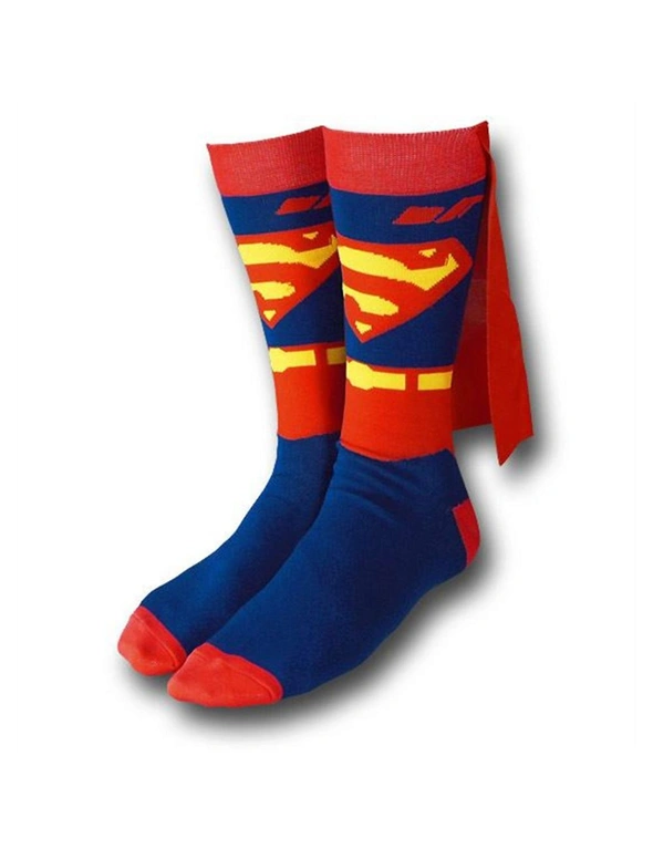 Superman Crew Socks With Cape, hi-res image number null