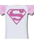 Supergirl Girls Pink Pattern Symbol T-Shirt, hi-res