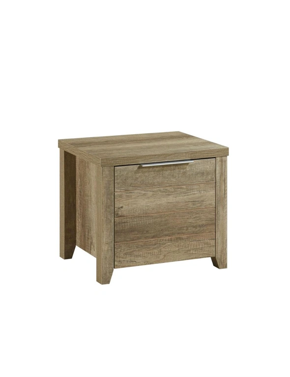 Bedside Table 2 drawers  Storage Table Night Stand MDF in Oak, hi-res image number null