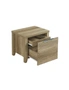 Bedside Table 2 drawers  Storage Table Night Stand MDF in Oak, hi-res