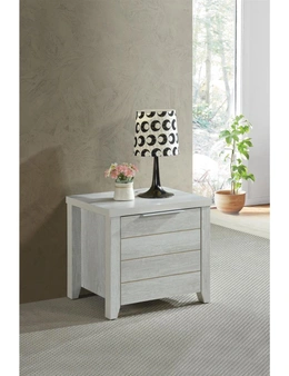 Bedside Table 2 drawers  Storage Table Night Stand MDF in White Ash