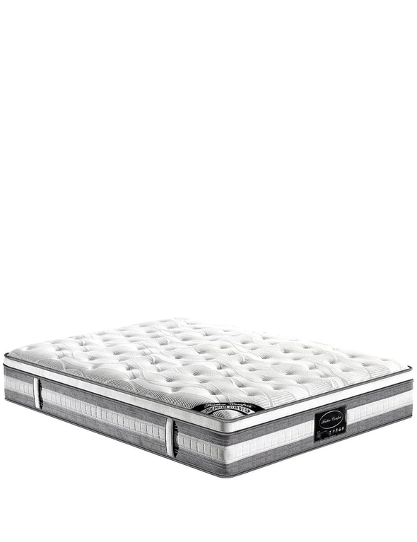 Mattress Euro Top King Size Pocket Spring Coil with Knitted Fabric Medium Firm 34cm Thick, hi-res image number null