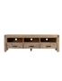 TV Cabinet with 3 Storage Drawers with Shelf Solid Acacia Wooden Frame Entertainment Unit, hi-res