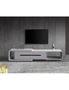 TV Cabinet with 2 Storage Drawers With High Glossy Assembled Entertainment Unit in White colour, hi-res
