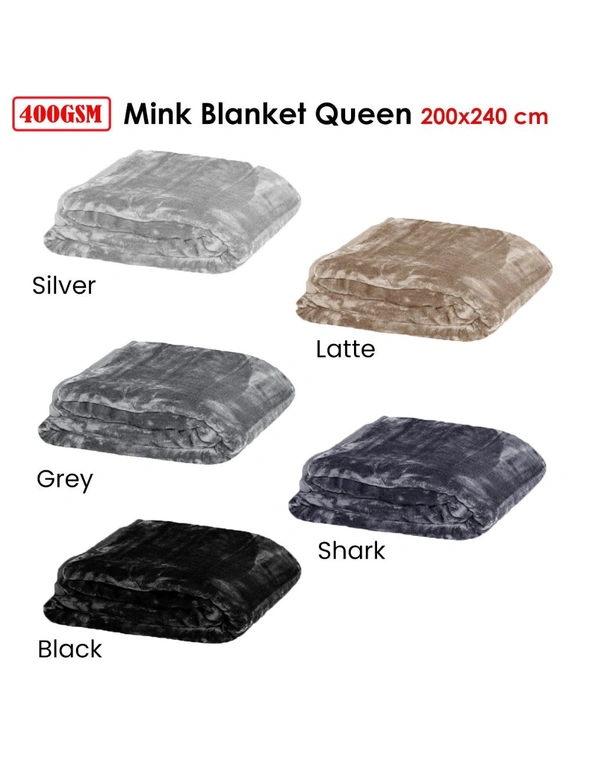 Soft Plain Faux Mink Blanket Queen, hi-res image number null