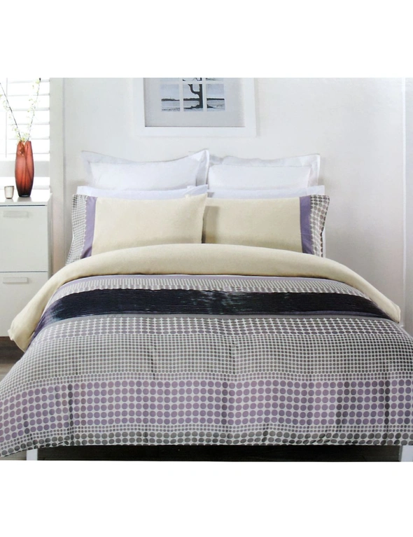 Brie Lilac Grey Quilt Cover Set, hi-res image number null